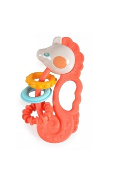 huanger Baby teether and rattle, seahorse, soft plastic, multicolor