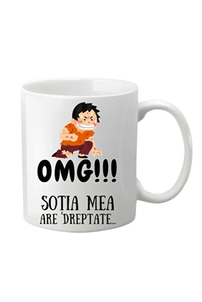 T&M Personalizare Cană personalizată - Omg, soția mea are dreptate, albă, 330 ml