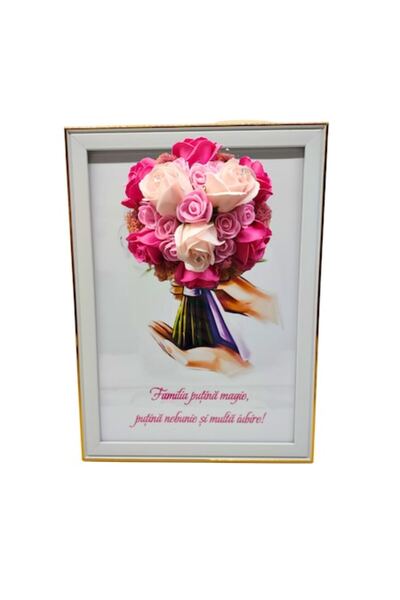 T&M Personalizare Tablou înrămat A4 (30x21 cm) - Familie, puțină magie, puțin...