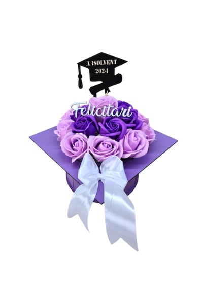 T&M Personalizare Aranjament de pălărie pentru absolvire cu topper, flori de ...
