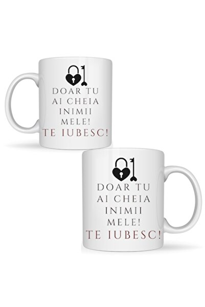 T&M Personalizare Cană personalizată „Doar tu ai cheia inimii mele, te iubesc...