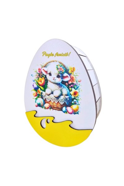T&M Personalizare Cutie cadou în formă de ou - Paște fericit! v1, 21x17x6 cm,...