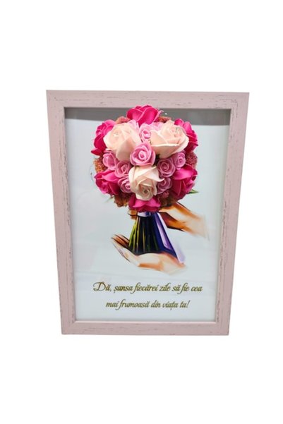 T&M Personalizare Tablou înrămat A4 (30x21 cm) - „Dă fiecărei zile șansa de a...