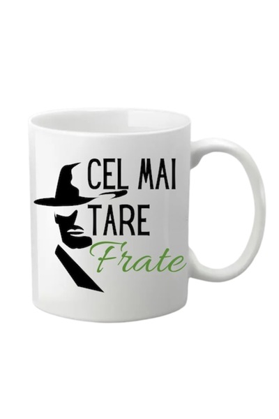 T&M Personalizare Cană personalizată - „Cel mai tare frate”, albă, 330 ml