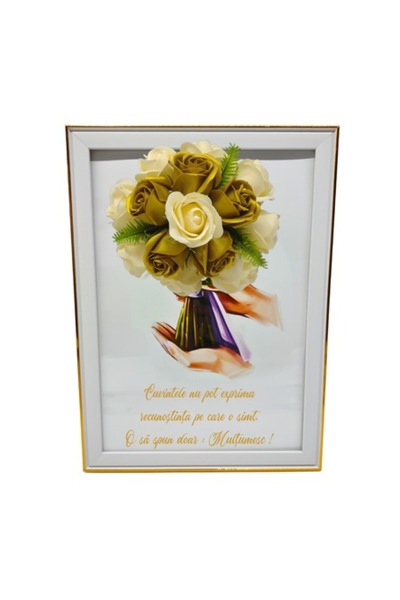 T&M Personalizare Tablou înrămat A4 (30x21 cm) - „Cuvintele nu-mi pot exprima...