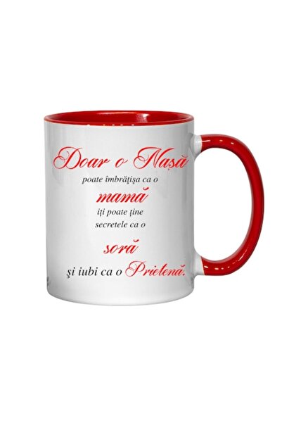 T&M Personalizare Cană personalizată - Doar o nașă poate îmbrățișa ca o mamă!...