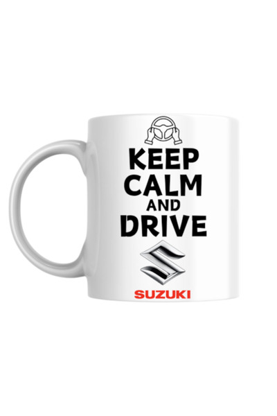 T&M Personalizare Cană personalizată - Keep Calm and Drive Suzuki!, albă, 330 ml