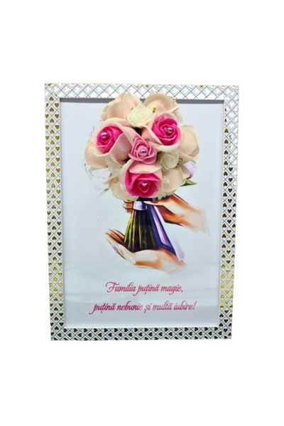 T&M Personalizare Tablou înrămat A4 (30x21 cm) - Familie: puțină magie, puțin...