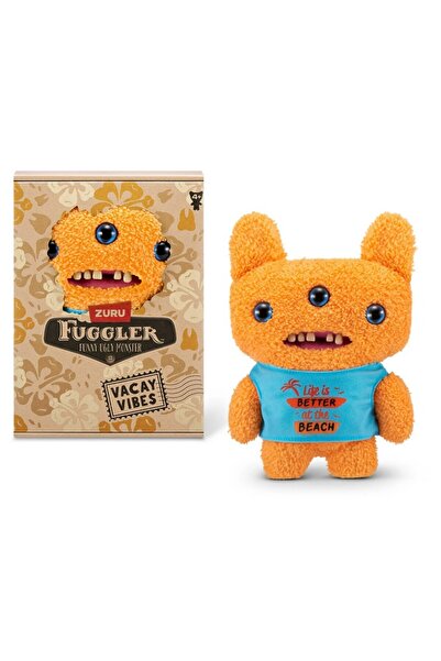TOYFEST Vacay Vibes Holiday Vibes Zuru Fuggler Funny Plush Toy - Reek - O - Orange 22 cm
