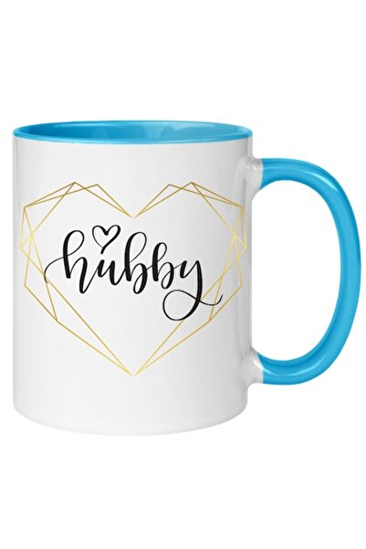 T&M Personalizare Cană personalizată „Soț” v2, albastră, 330 ml (Valentine/Dr...
