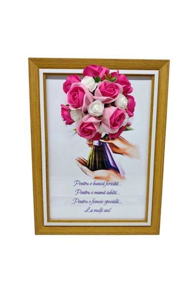 T&M Personalizare Tablou înrămat A4 (30x21 cm) - Pentru bunica, mama sau o fe...