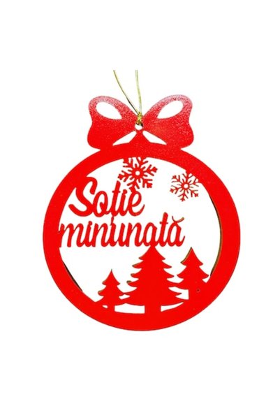 T&M Personalizare Glob decorativ personalizat din lemn - „Soție minunată” - r...