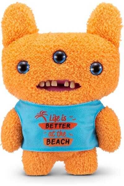 TOYFEST Vacay Vibes Holiday Vibes Zuru Fuggler Funny Plush Toy - Reek - O - Orange 22 cm