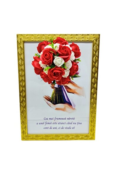 T&M Personalizare Tablou înrămat A4 (30x21 cm) Trandafir de săpun - „Cea mai ...