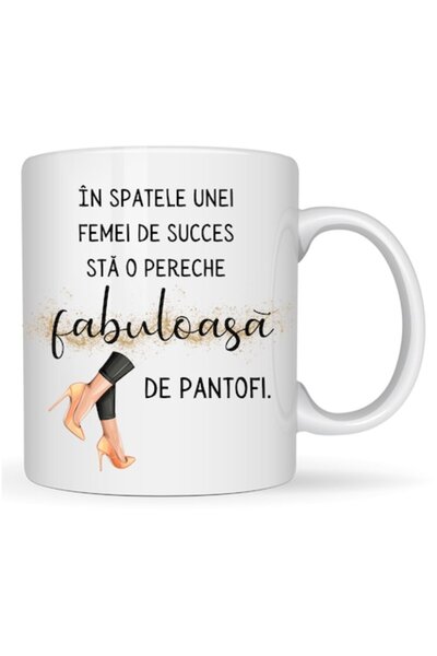 T&M Personalizare Cană personalizată „În spatele unei femei de succes stă o p...