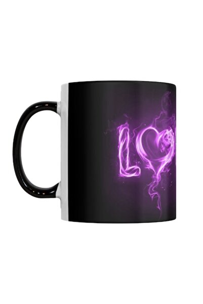 T&M Personalizare Cană personalizată „Fire Love!” v5 – Neagră, 330 ml