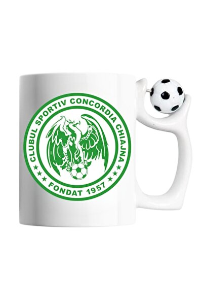 T&M Personalizare Cană cu minge de fotbal - Clubul Sportiv Concordia Chiajna, 330 ml
