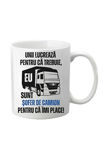 T&M Personalizare Cană personalizată - Sunt șofer de camion, albă, 330 ml