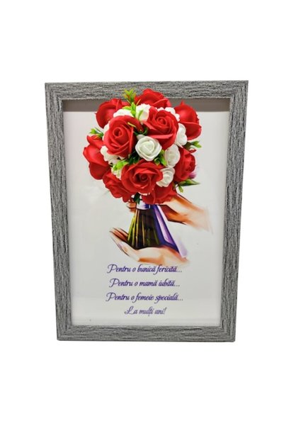 T&M Personalizare Tablou înrămat A4 (30x21 cm) - Pentru o bunică fericită, pe...