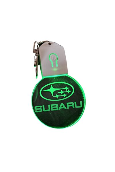 T&M Personalizare Breloc acrilic cu LED - mașină Subaru cu baterie, rotund, m...