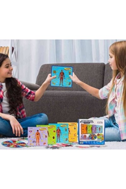 CREATIVE Human Body Puzzle with Spinner, up to 4 players, 6+ years, 4 categories, multicolor