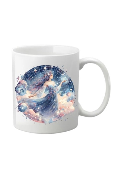 T&M Personalizare Cană personalizată - Zodiac, Fecioară, Alb, 330 ml