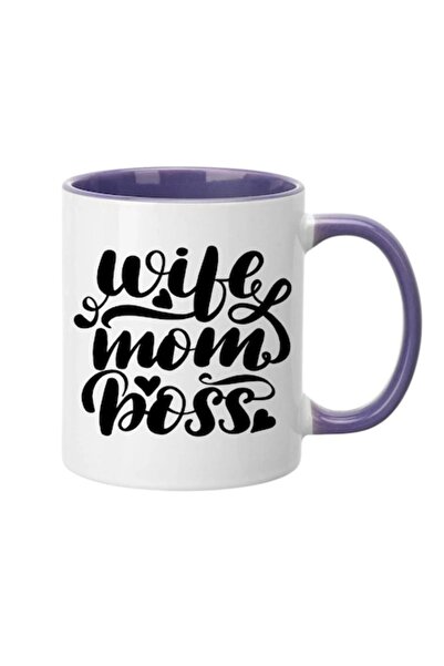 T&M Personalizare Cană personalizată - Soție, Mamă, Șef - interior violet, 33...