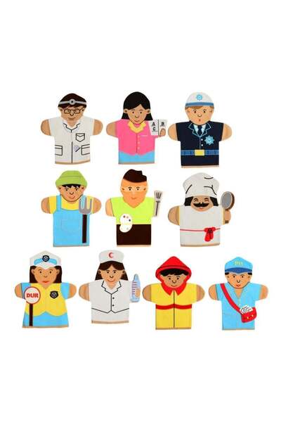 HOBBY HOUSE Meslekler El Kukla Seti Ve Parmak Kukla Seti (20parça)