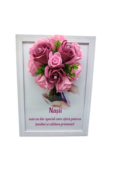 T&M Personalizare Tablou înrămat A4 (30x21 cm) - „Nașii sunt un cadou special...