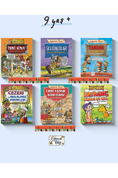 Eğlenceli Bilgi Yayınları 9 YAŞ+ Tarihin Sıfır Noktas, Tarih Yazmak Bizim İşimiz, İbni Sina, Selçuklular,Satranç Öğren, Cezeri