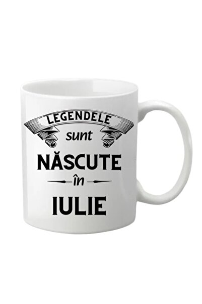 T&M Personalizare Cană personalizată - Legendele se nasc în iulie, albă, 330 ml