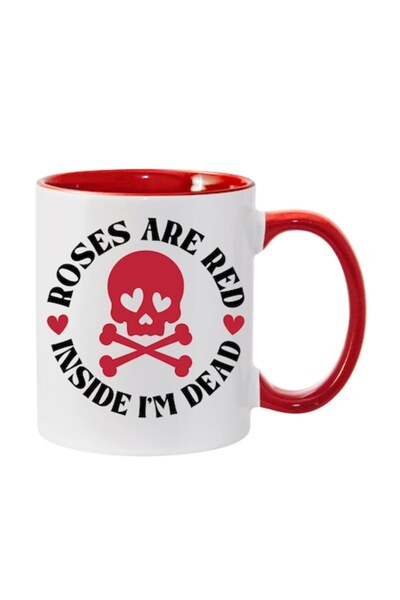 T&M Personalizare Cană personalizată „Trandafirii sunt roșii, pe dinăuntru su...