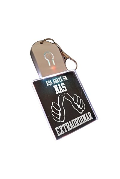 T&M Personalizare Breloc acrilic cu LED - „Așa arată un nas extraordinar” - c...