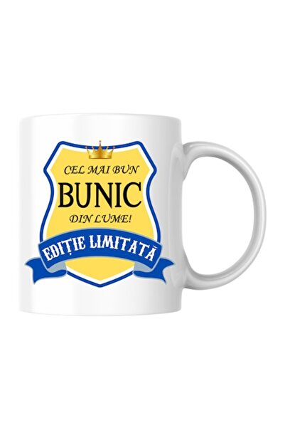 T&M Personalizare Cană personalizată - Cel mai bun bunic din lume! Albă, 330 ml