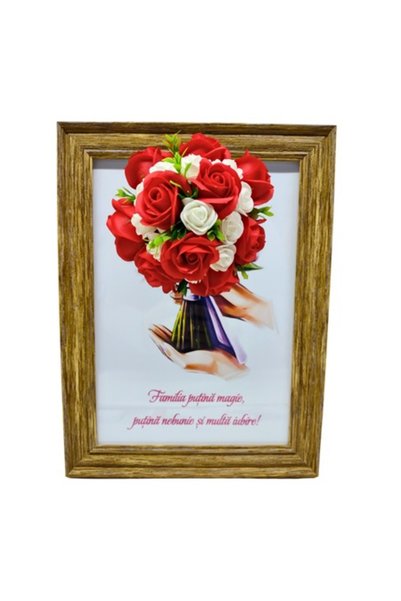 T&M Personalizare Tablou înrămat A4 (30x21 cm) - „Familie: puțină magie, puți...
