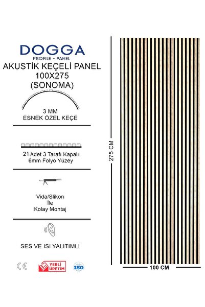 BAKİ AHŞAP Akustik Keçeli Panel , TV ve Duvar Lambrisi ve Vestiyer Lambrisi 1...