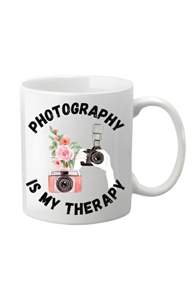 T&M Personalizare Cană personalizată - „Fotografia în sine este terapie”, alb...