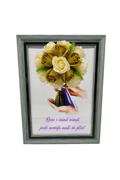 T&M Personalizare Tablou înrămat A4 (30x21 cm) - „Doar o inimă imensă poate m...