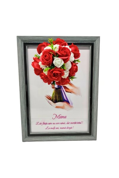 T&M Personalizare Tablou înrămat A4 (30x21 cm) - „Mama... merită totul” decor...