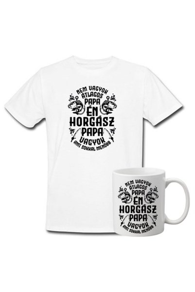 T&M Personalizare Set personalizat tricou + cană - Pescar „Sunt tată pescar”,...