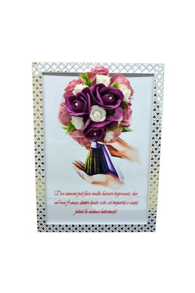 T&M Personalizare Tablou înrămat A4 (30x21 cm) – „Doi oameni pot face multe l...