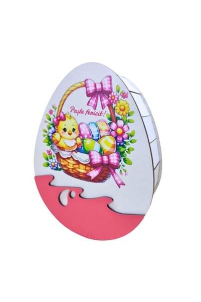 T&M Personalizare Cutie cadou în formă de ou - „Paște fericit!” -v3, 21x17x6 ...