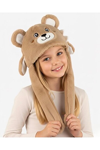 Lumos Trade Cute Bear Plush Hat with Moving Ears Beanie Soft Plush Fun Hat for Kids 8-16Years