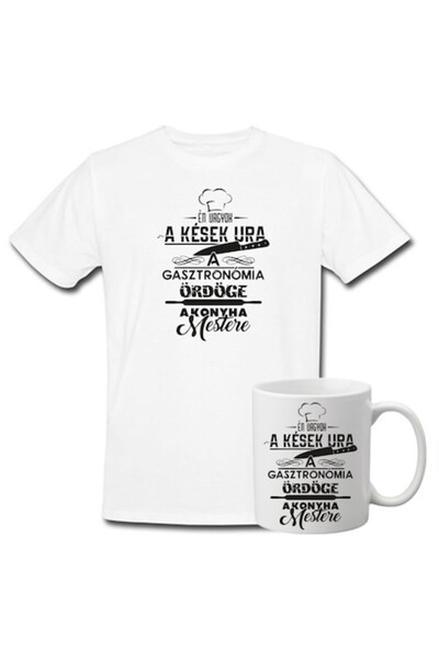T&M Personalizare Set tricou personalizat + cană - Bucătar/Bucătar „Împăratul...