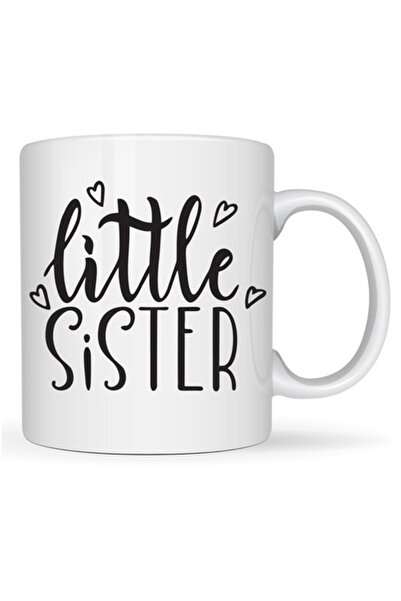 T&M Personalizare Cană personalizată „Little Sister”, albă, 330 ml