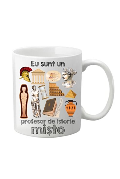 T&M Personalizare Cană personalizată - Sunt un profesor de istorie cool, albă, 330 ml