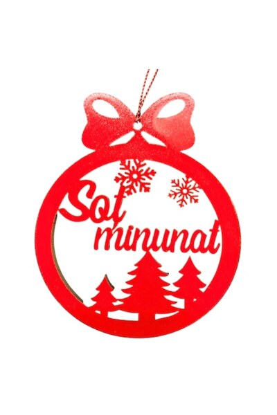 T&M Personalizare Glob decorativ personalizat din lemn - „Soț minunat”, rotun...
