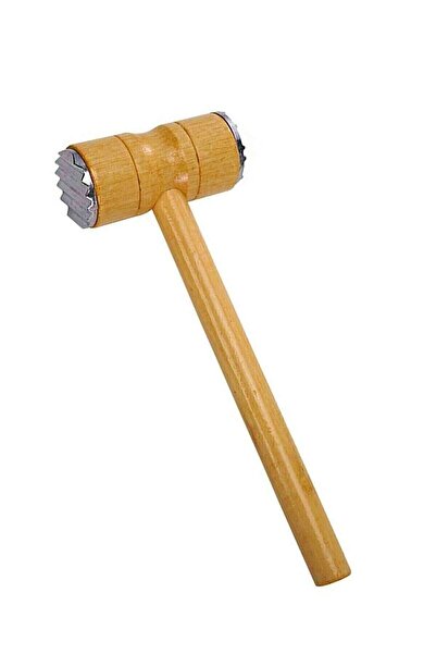 tafce Et Dövme Tokmağı Ahşap 2 Başlı Et Dövme Çekici Paslanmaz Kasap Et Döveceği Ezme Yumuşatma Aparatı