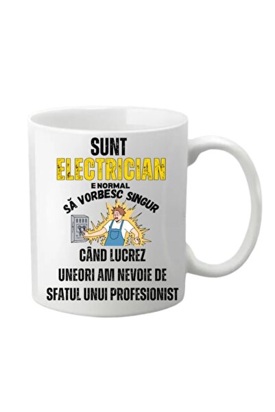 T&M Personalizare Cană personalizată - Sunt electrician, albă, 330 ml, v2