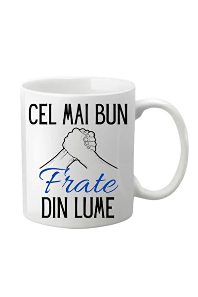 T&M Personalizare Cană personalizată - Cel mai bun frate din lume, albă, 330 ml
